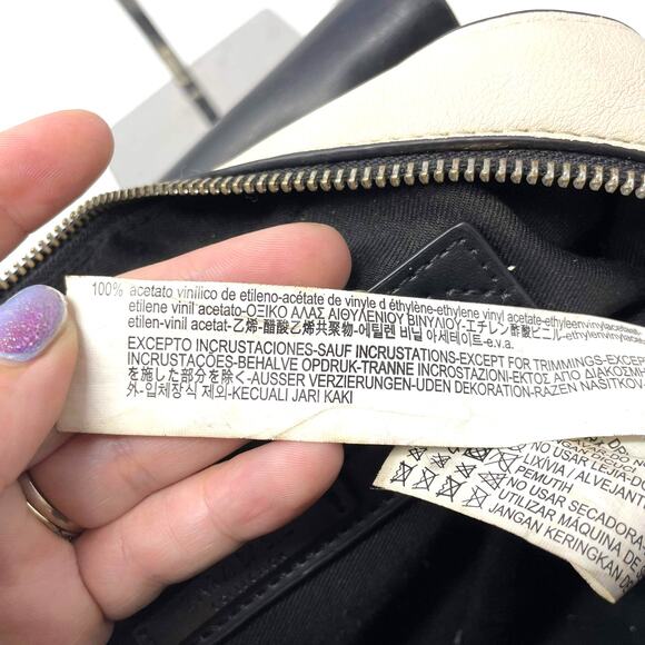 ZARA Red Black White Leather Colorblock Crossbody Handbag - Picture 13 of 14